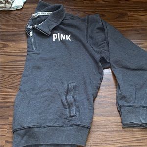 VS pink grey crew neck sweatshirt